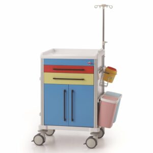 Mobili BLQ 002-36 – тележка медицинская с отделением и распашными дверцами